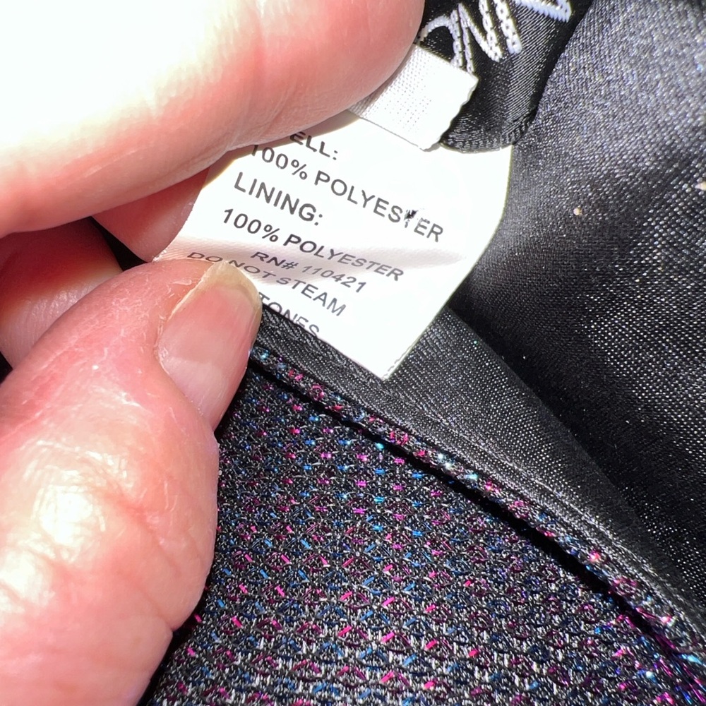 Narianna  Purple Prom Dress with Silver Accents XS - Picture 6 of 9